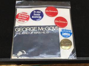 lot 131 image: Vintage George McGovern Political Pinback Buttons