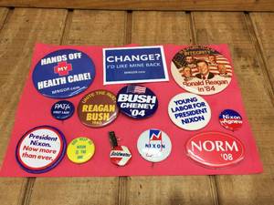 lot 137 image: Vintage Republican Political Pinback Buttons