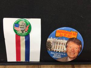 lot 201 image: Vintage Jimmy Carter Political Pinback Buttons