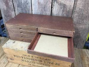 lot 248 image: Vintage Carboard Flat File Case