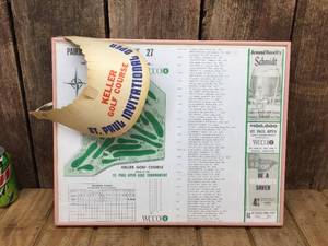 lot 257 image: Framed Vintage St Paul Open Golf Tournament & Visor