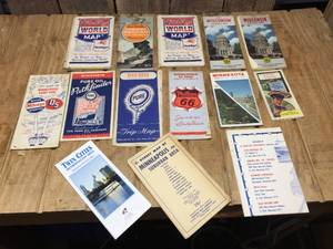 lot 311 image: Group Vintage Road - Travel Maps - Victory World Map