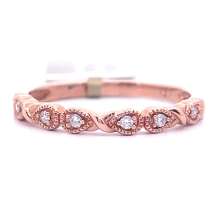 Diamond Infinity Symbol Love Knot Stacking Ring in Rose Gold VIDEO