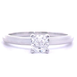 Classic 0.50 Carat Diamond Round Brilliant Solitaire Engagement Ring in 14k White Gold VIDEO