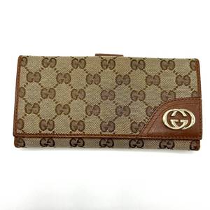 Gucci Brown GG Canvas Long Wallet - Authentic $400 Retail