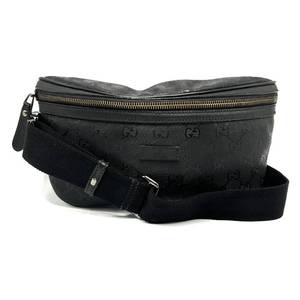 Gucci Black GG Pattern PVC Waist Bag - Authentic $1,000 Retail
