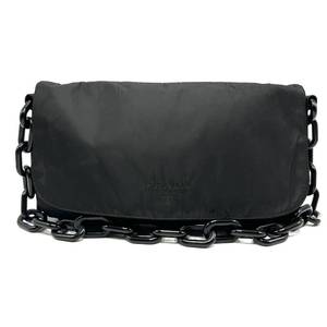 Prada Black Tessuto Nylon Plastic Chain Shoulder Bag - Authentic $800 Retail