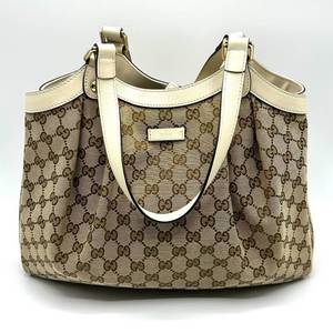 Gucci Brown GG Canvas x Leather Tote Bag - Authentic $750 Retail