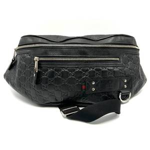 Gucci Black GG Guccissima Leather Waist Bag - Authentic $1,300 Retail