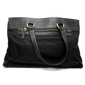 Prada Black Tessuto Nylon and Leather Tote Bag - Authentic $1,000 Retail
