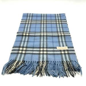 Burberry Blue Tartan Pure Cashmere Scarf - Authentic $500 Retail