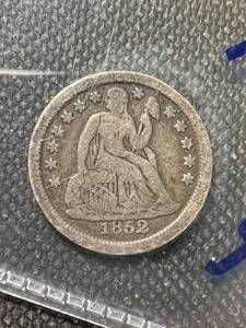1852 US SEATED LIBERTY DIME