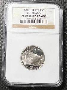 2006-S US PROOF SILVER COLORADO QUARTER NGC PF70 ULTRA CAMEO
