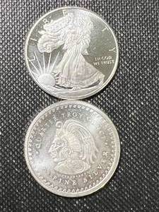 2 ROUNDS 14 TROY OZ .999 FINE SILVER EACH