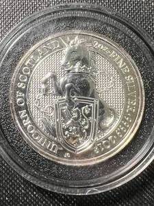 2018 SCOTLAND UNICORN 2 TROY OZ .999 FINE SILVER IN AIRTITE