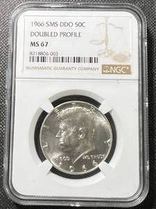 1966 SMS DDO US KENNEDY HALF DOLLAR NGC MS67