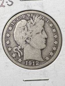 1912-S US BARBER HALF DOLLAR