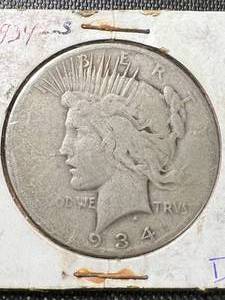 1934-S US PEACE SILVER DOLLAR