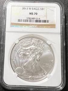 2013-W AMERICAN SILVER EAGLE NGC MS70