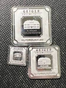 16 GRAMS .999 FINE SILVER GEIGER BARS