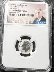 2018-S SILVER ROOSEVELT DIME NGC PF70 REVERSE PROOF