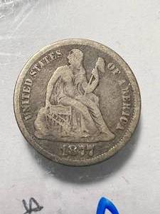 1877 US SEATED LIBERTY DIME