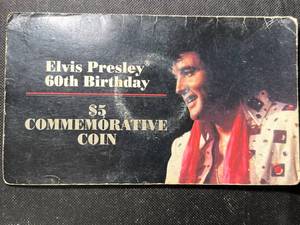 ELVIS PRESLEY 60TH BIRTHDAY $5 COMMEM COIN