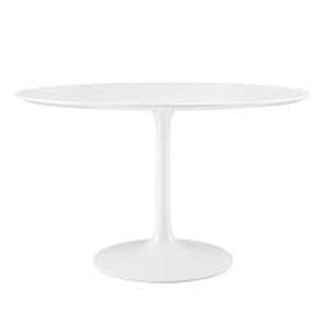 MODWAY 48 in. Lippa in White Round Wood Top Dining Table No Chairs Included  Customer Returns See Pictures