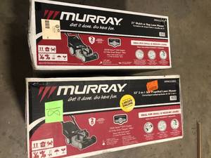 Lot of Murray 22 in. 140 cc Briggs & Stratton Walk Behind Gas Self-Propelled Lawn Mower with Front Wheel Drive and Bagger Customer Returns See Pictures