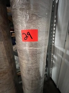 lot 29 image: Large Roll Linoleum - Grey Tile Format 12ft Wide Length Unknown