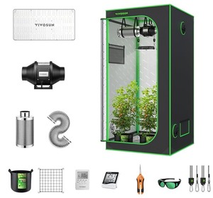 lot 10 image: Vivosun 3x3 Grow Kit with VS2000 LED light Kit, shear and timer