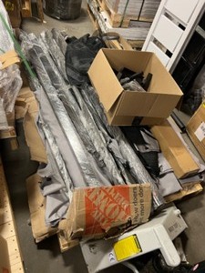 lot 83 image: Patio Gazebo of some sort - All Parts seem to be present - Box of hardware and parts included