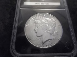 1922 Peace Silver Dollar In Holder