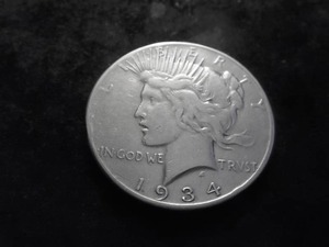 1934 S Peace Silver Dollar