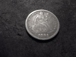1891 Seated Liberty Plain