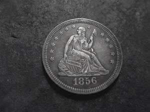 1856 Liberty Seated Quarter With No Motto