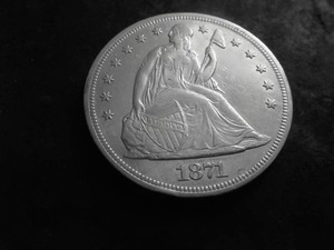 1871 Liberty Seated Silver Dollar