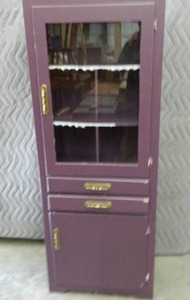 VINTAGESOLID WOOD GLASS DOOR CABINET