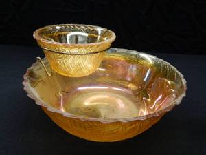 RARE INDIANA GLASS CHIP AND DIP SET
