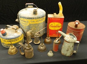 VINTAGE GAS CANSOIL CANS