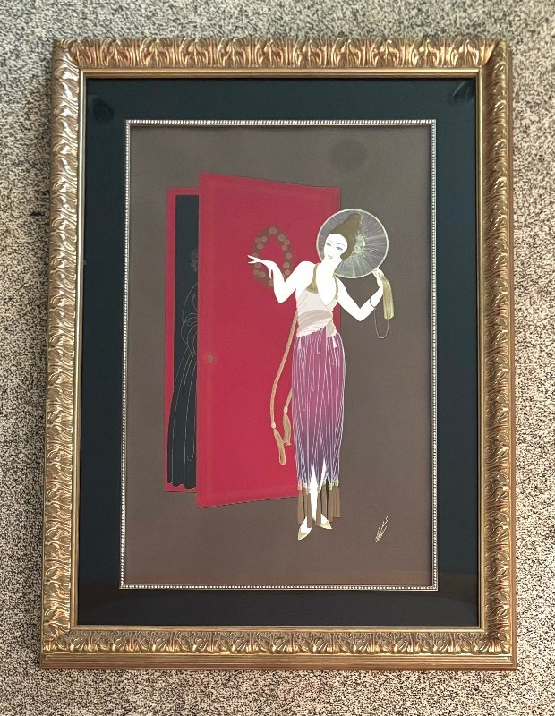 lot 2 image: New Years Eve Serigraph by Ert