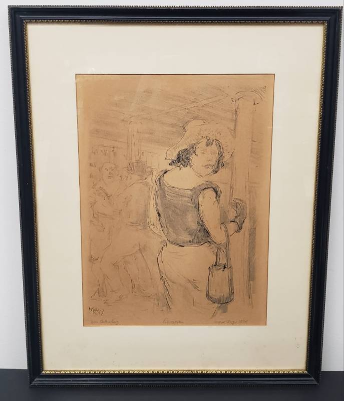 lot 92 image: Original Max Klinger Framed Lithograph