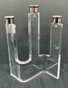 lot 52 image: Lovely Lucite Candle Holder