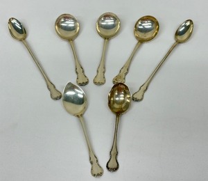 lot 126 image: Vintage Towle French Provincial Sterling Silver Soup Spoons, Long Handled Spoons and More