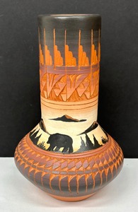 lot 139 image: Mountain Shadow Chimney Vase
