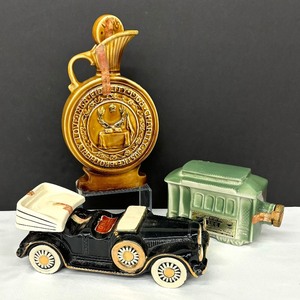 lot 153 image: Three Vintage Jim Beam and OBR Whiskey Decanters