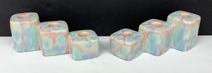 lot 160 image: Pair of Pretty Pastel Vintage Royal Haeger Candle Holders