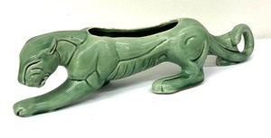 lot 190A image: Mid Century Green Panther Planter
