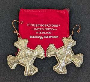 lot 18 image: Pair of Reed and Barton Sterling Silver Christmas Ornaments