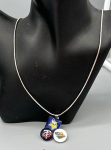 lot 41F image: Minnesota Twins, Vikings and Wild Snap Necklace with Sterling Silver Chain
